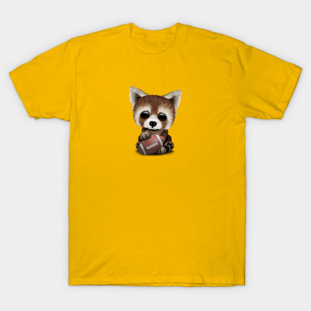 Cute Baby Red Panda Playing With Football